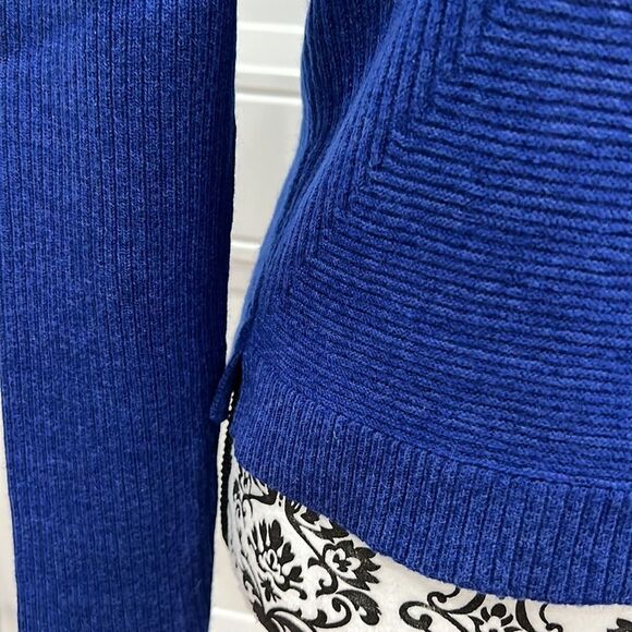Cobalt Blue Sweater Poetry Chunky Knit Zip Up Sweater with Pockets - Picture 12 of 12